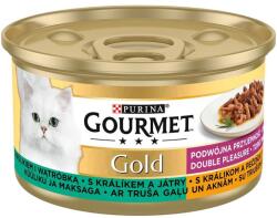 Gourmet GOLD konzerv - grillezett és párolt nyúlhússal és májjal 85 g, 24+12 db GRÁTISZ
