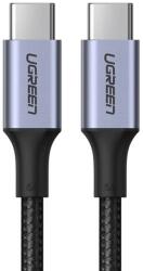UGREEN fonott USB-C/USB-C töltő- és adatkábel, 100 W, 3 m - Fekete