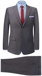 vidaXL Férfi 2 részes öltöny Szürke 5 Poliészter (131123)