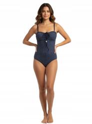 Triumph Sötétkék Pöttyös Egyrészes Fürdőruha 40B J5C