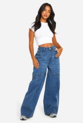 Boohoo Kék Farmer Nadrág Széles Szárú Q8E B18__XL