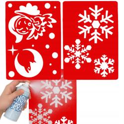 Przydasie. pl Karácsonyi Sablonok Műhó Ablak Üveg Karácsony XL 2DB (#7093)