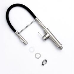 VELAZO Konyhai csaptelep kihúzható kifolyócső 360° 2 üzemmód egykaros (HDF8125B)