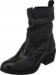 Piazza Fekete Bőr Bakancs Közepes Talppal 36 J6C (960028)