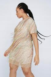 Nasty Gal Mini Ruha Rövid Ujjú Rojtos Díszítés U2Y B18__46