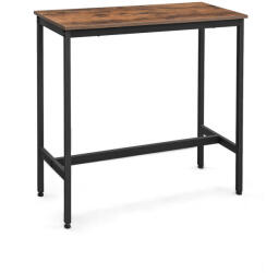 VASAGLE keskeny bárasztal forgácslap rusztikus barna és fekete ipari stílusú (EUZ-LBT010B01V1)