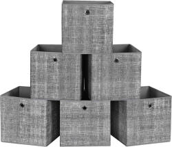 Songmics Összecsukható tároló doboz készlet - 6 darab - 30 x 30 x 30 cm