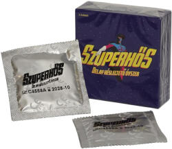  Szuperhős - késleltető hatású óvszer (3db) - szexshop