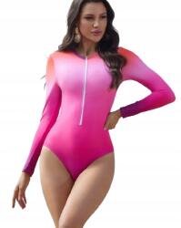 Shein Egyrészes Fürdőruha Rózsaszín Ombre Cipzárral S 1JE