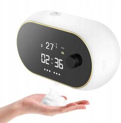  Automata Érintésmentes Habszappan Adagoló LCD Kijelzővel, Fehér (Automatic Soap Dispenser Foam)