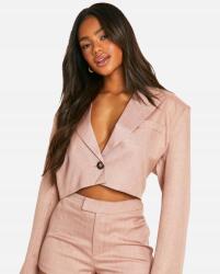 Boohoo Rózsaszín Egysoros Rövid Csíkos Blézer Sima Boohoo 40