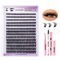  280 db-os Diy szempilla, Omelivon, 30 db, 8-16 mm Bond&Seal készlet