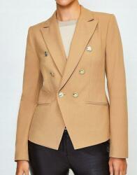 Karen Millen Sötét Bézs Blézer Sima Illeszkedő Gombok Karen Millen 38