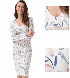 Luna Női ing Luna 275 krémszínű rajzolt virágok L (L275-3/2)