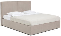 Bonami Szürkésbarna kárpitozott ágyneműtartós franciaágy ágyráccsal 160x200 cm Thessa Bold - Bonami Selection