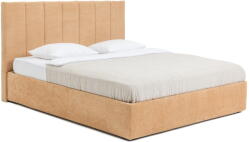 Bonami Mustársárga kárpitozott ágyneműtartós franciaágy ágyráccsal 160x200 cm Thessa Bold Line - Bonami Selection