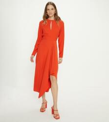 Oasis Narancssárga Midaxi Aszimmetrikus Ruha Hosszú Ujjú Oasis 38
