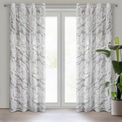 Takoy Draperie din țesătură ușoară cu model de marmură argintie 140 x 270 cm