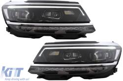 KITT LED Első lámpák VW Tiguan II Mk2 (2016-up) R-Line Matrix Design Dinamikus, sorozatos irányjelző lámpák (HLVWTII)