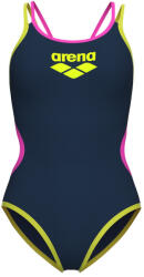 arena One Women's Double Cross Back Navy Fluo/Soft Green M -