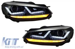 OSRAM Xenon fejlesztett Első lámpák LEDriving Volkswagen Golf 6 VI (2008-2012) króm LED dinamikus sorozatos kanyarodó lámpák (LEDHL102-CM)