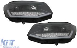 KITT LED Első lámpa VW Transporter T6 (2015-2020) modellekhez, fekete (HLVWT6LED)
