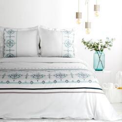Takoy Pamut ágyneműhuzat 220x200 cm fehér, kék hímzett görög mintával