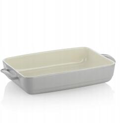 Kela tálaló és sütőtál Malin kerámia világosszürke 37, 5x22, 0x7, 0cm (KL-15293)