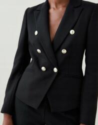 Karen Millen Fekete Klasszikus Blézer Sima Kétsoros Karen Millen 40