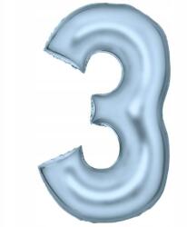 Amscan Fólia Léggömb 3-AS Szám Pasztel Kék 86CM