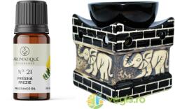 EXCLUSIV Set Ulei Aromat de Frezie Nr. 21 10ml AROMATIQUE + Suport Mare pentru Ulei Aromat Elefant BISPOL