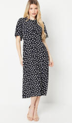 Dorothy Perkins Klasszikus Fekete Ruha MIDI Pöttyös Mintás Rövid Ujjú Dorothy Perkins 46
