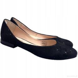 Eksbut 26-3972 női balerinacipő fekete velúr bőr méret38 (26-3972)