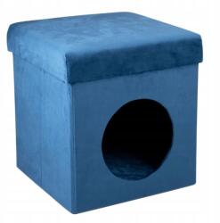 Pet Comfort Macska- és kutyaágy bársony 34 x 36 cm kék (ED-247501)