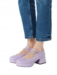 L37 Lakkozott Lila Magassarkú Női Félcipő, Size 39, természetes bőr (o_overn_purple)