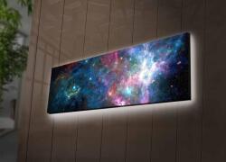 Ledda Tablou Canvas cu Led Stele Semiha fara Priza, Multicolor, 90x30 cm (254LED4305)