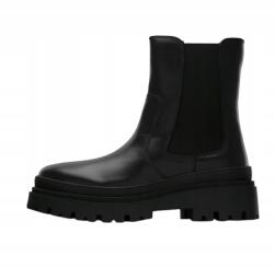 Anna Field Fekete Bőr Bakancs Vastag Talppal És Cipzárral 41 4AB (an611n0w5)