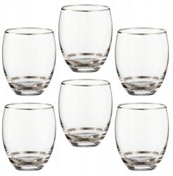 Villa Italia 6 db-os pohár szett 430 ml Quella Platin (KS119-K)