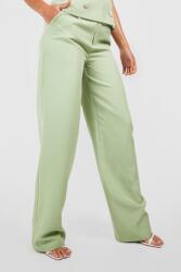 Boohoo Egyszerű Zöld Elegáns Basic Nadrág 4IM B18__XL