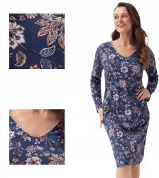 Luna Női ing Luna 275 sötétkék paisley virágos 3XL (L275-6/1)