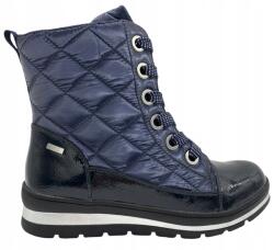 Caprice Sötétkék Csizma, csillogással, foltvarrással, Size 38, 5 (9-26236)