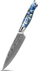 HARAHU Cuțit de bucătărie damasc AK-37328 - Utility / Albastru KP37328