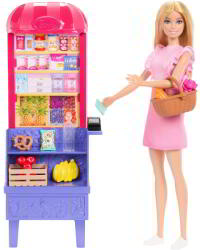 Mattel Barbie Malibu Piaci Stand Készlet Babával