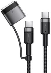 ACEFAST - Adatkábel (C22-05) - Gyors töltés, Type-C to Type-C, MagSafe 3 Adapter, 240W, 48V/5A, 1.2m - Fekete