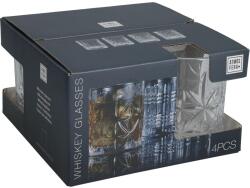 Excellent Houseware 4 darabos Excellent Houseware whiskyspohár készlet, üveg, 8, 2x9, 2 cm, 310 ml, átlátszó (KO-CD4100180)