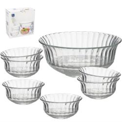 ramiz COSENZA 7 db-os üveg salátatál készlet (1 x 20 CM + 6 X 11, 6 CM) (IND5419)