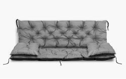 AIO Factory 2 db-os párna készlet, kerti hintához, AIO Factory, PVC, 100x60x50/50x30 cm, szürke/fekete (ZESPODOGR100/60/50C-SZ)