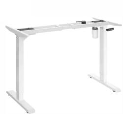 VASAGLE Íróasztal / számítógépasztal tárolóval - elektromos magasság állítás - Vasagle Loft - 120 x 60 cm (fehér) - pepita