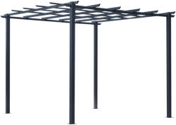 Outsunny Kerti rácsos váz fekete fémből 300 x 300 x 230 cm