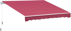 Outsunny nappellenző, árnyékoló, vízálló, poliészter, 295x245cm, piros